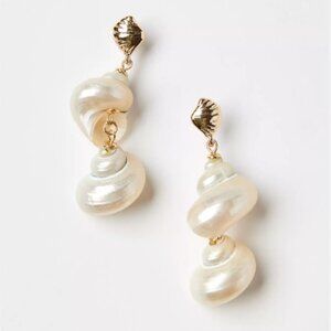 LOFT Mother of Pearl Shell Drop Earrings